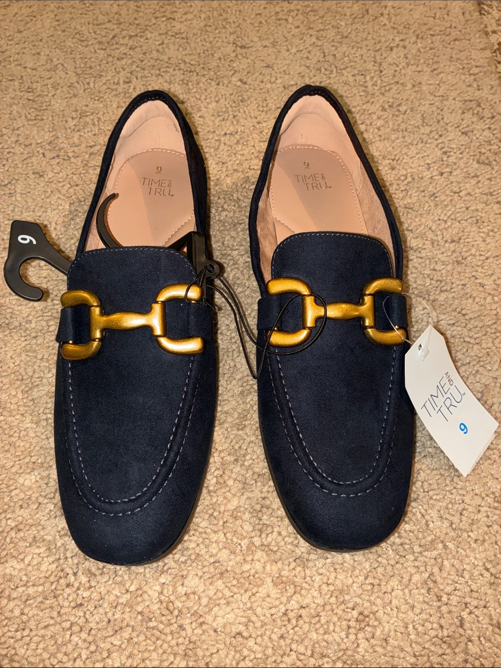 New Buckle Loafers Navy color size 9